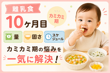 【離乳食10ヶ月目】量・固さ・スケジュール｜カミカミ期の悩みを一気に解決