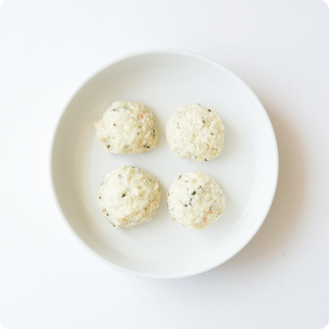 とり肉と野菜入り豆腐ハンバーグ